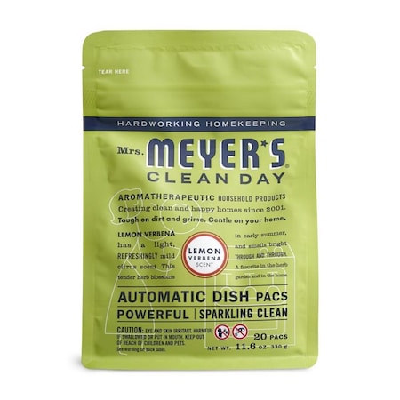 Scrubbing Bubbles Mrs. Meyer's Clean Day Lemon Verbena Scent Powder Dishwasher Detergent 11.6 oz 20 pk 14264